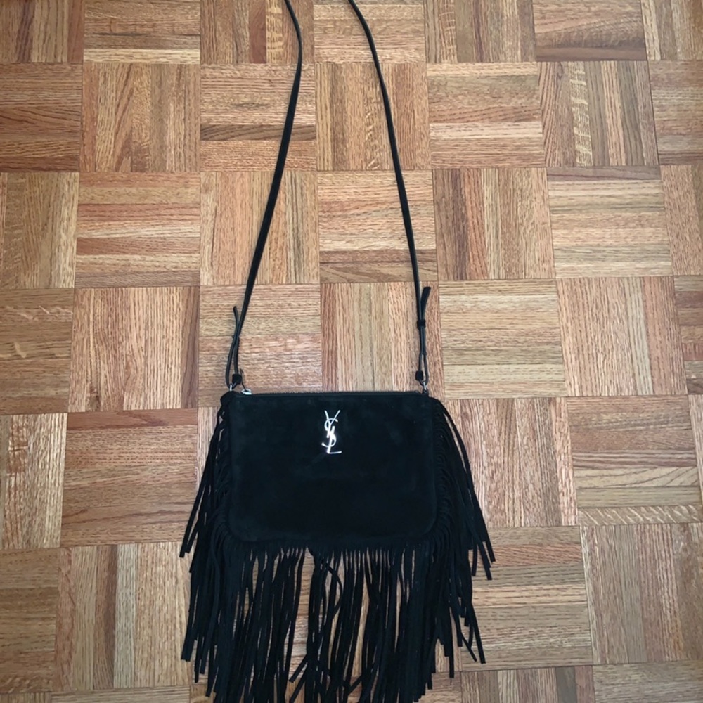 Saint Laurent fringe suede bag
